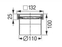 Piesa superioara de montaj Kessel, Ø132, SYSTEM 100, faiantabila, cu margini din plastic
